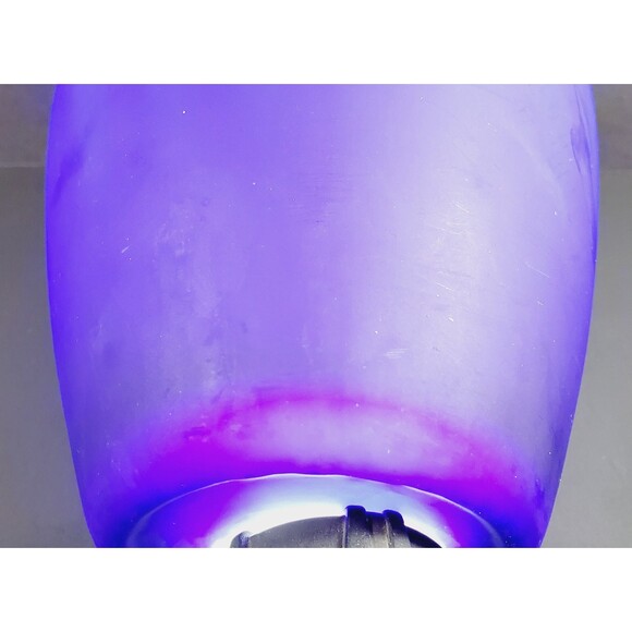 Beautiful Blue Frosted Glass Vase, Shines in the Sunlight, 10.5" tall - Picture 7 of 10